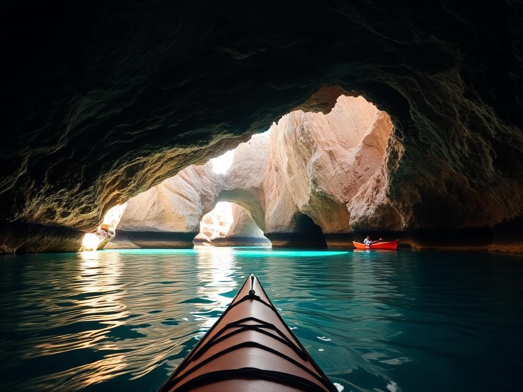 Exploração de gruta marinha no Algarve